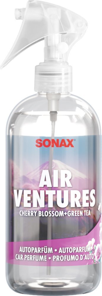 Automobilių oro gaiviklis SONAX, AirVentures, Vyšnių žiedai ir žalioji arbata, purškiamas kvapas, 300 ml