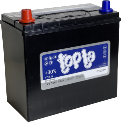 Akumuliatorius TOPLA TOP JIS 12 V, 55 Ah, 490 A, EN
