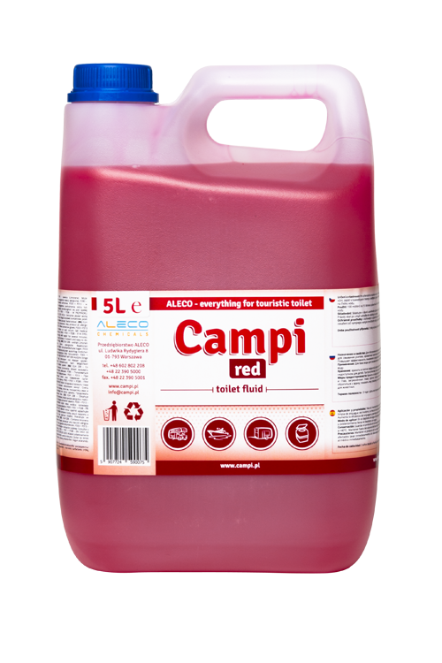 Tualeto skystis švaraus skalavimo vandens bakui CAMPI Red, 5 l