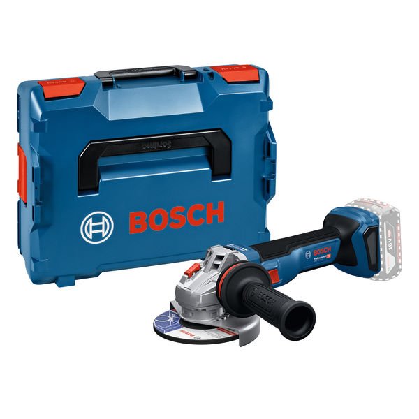 Akumuliatorinis kampinis šlifuoklis BOSCH Professional, GWS 18 V-11 S, SOLO, 18 V, maks. disko skersmuo 125 mm, be akumuliatoriaus ir kroviklio, lagaminas, 06019N4001