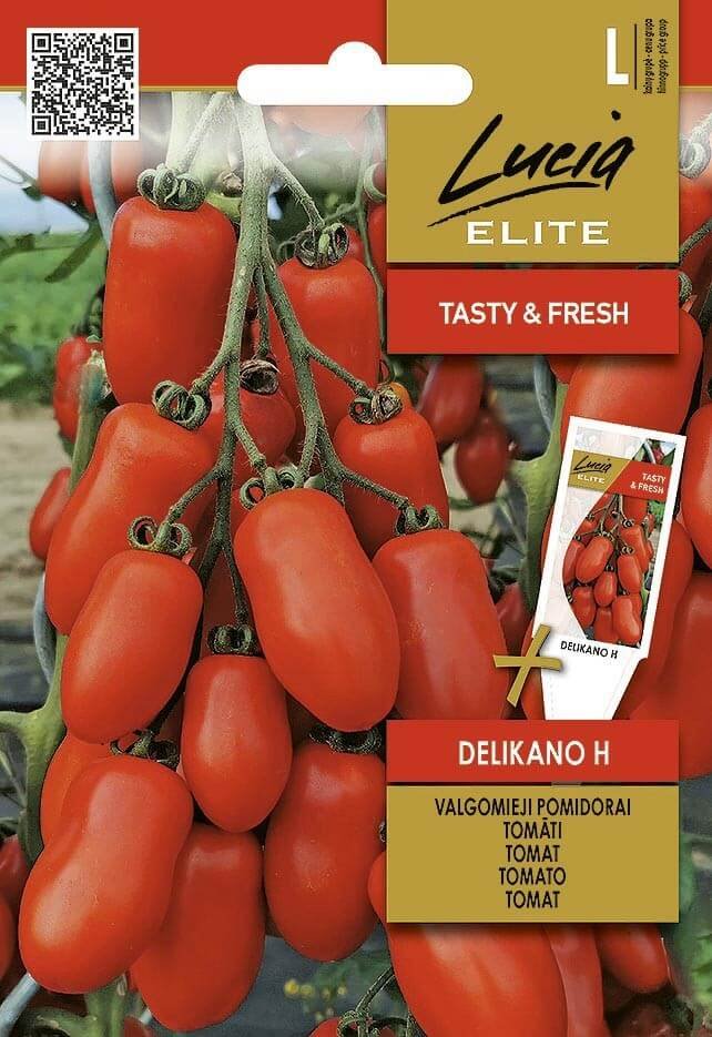 Daržovių sėklos, LUCIA ELITE ELN pomidorai valgomieji DELIKANO H, 0,1 g., L