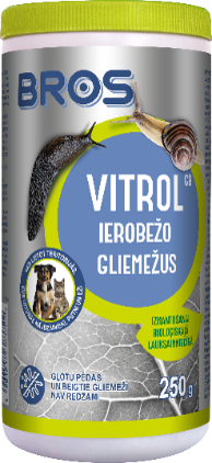 Priemonė nuo šliužų ir sraigių BROS Vitrol, 250 g