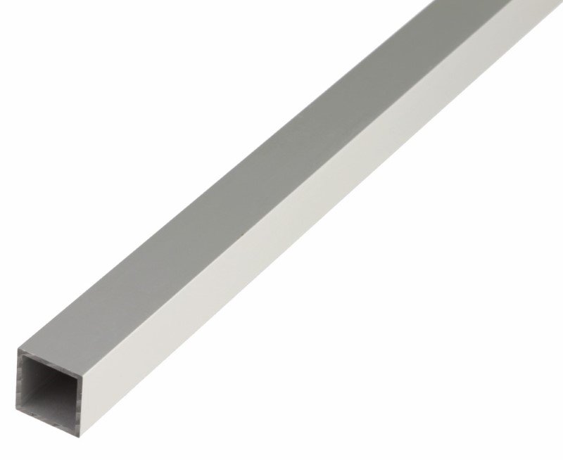 Aliuminio profilis kvadratinis, anoduotas, sidabrinės sp., Matmenys 2 x 30 x 30 x 1000 mm, 471644