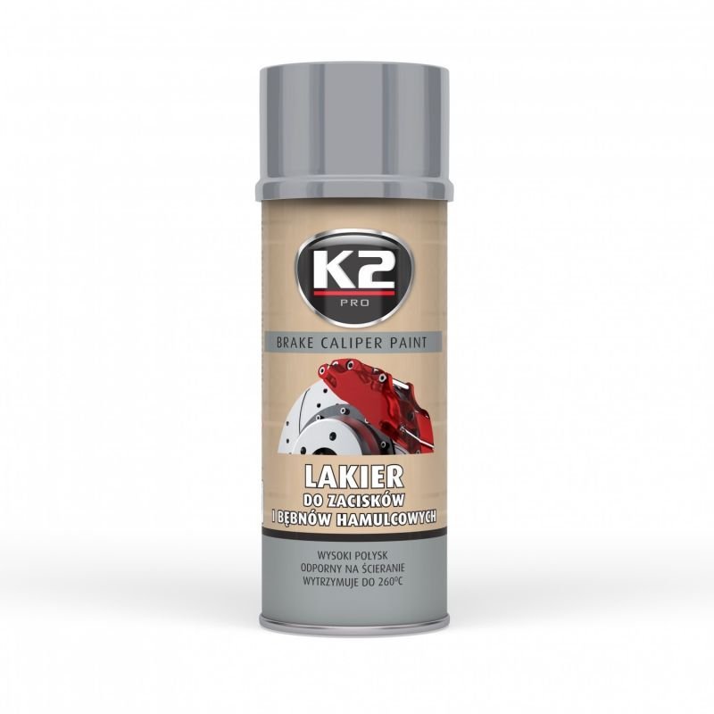 Stabdžių apkabos dažai K2 Caliper, sidabriniai, 400 ml