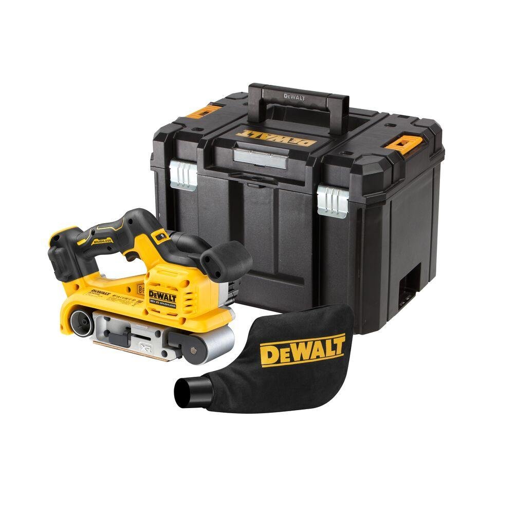Akumuliatorinis juostinis šlifuoklis DEWALT DCW220NT-XJ, 75x533 mm, 18 V, be akumuliatorių ir kroviklio, lagamine