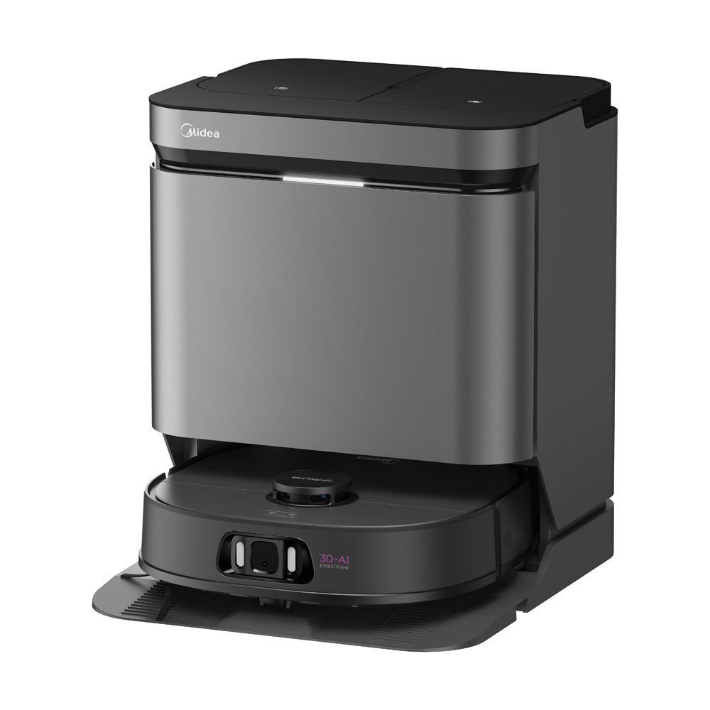 Robotas dulkių siurblys‑plovėjas MIDEA V15 Black, juodos sp.