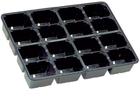 Plastmasinė daigykla, 16 vietų GPPL283816