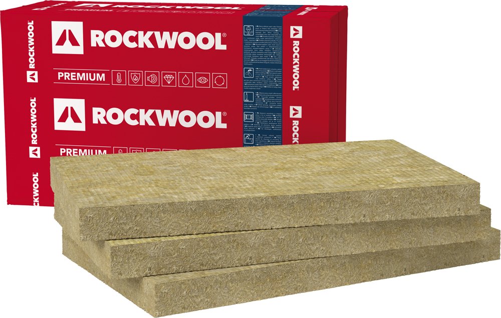Akmens vata ROCKWOOL Superrock Premium, matmenys 100 x 565 x 1000 mm, 1 pak. - 4,52 m2, universalios vatos plokštės, 306681