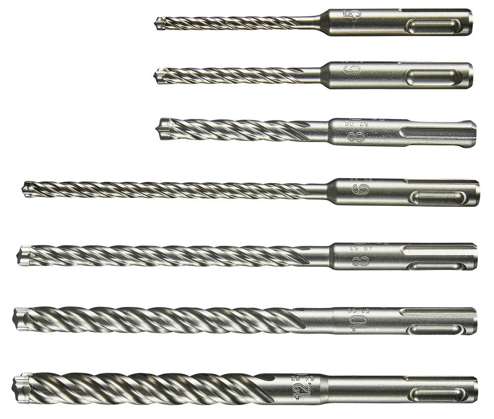 Grąžtas betonui SDS+ MAKITA NEMESIS 2, 7 vnt komplektas (5x115, 6x115,6x165, 8x115, 8x165 10x165,12x160 mm)
