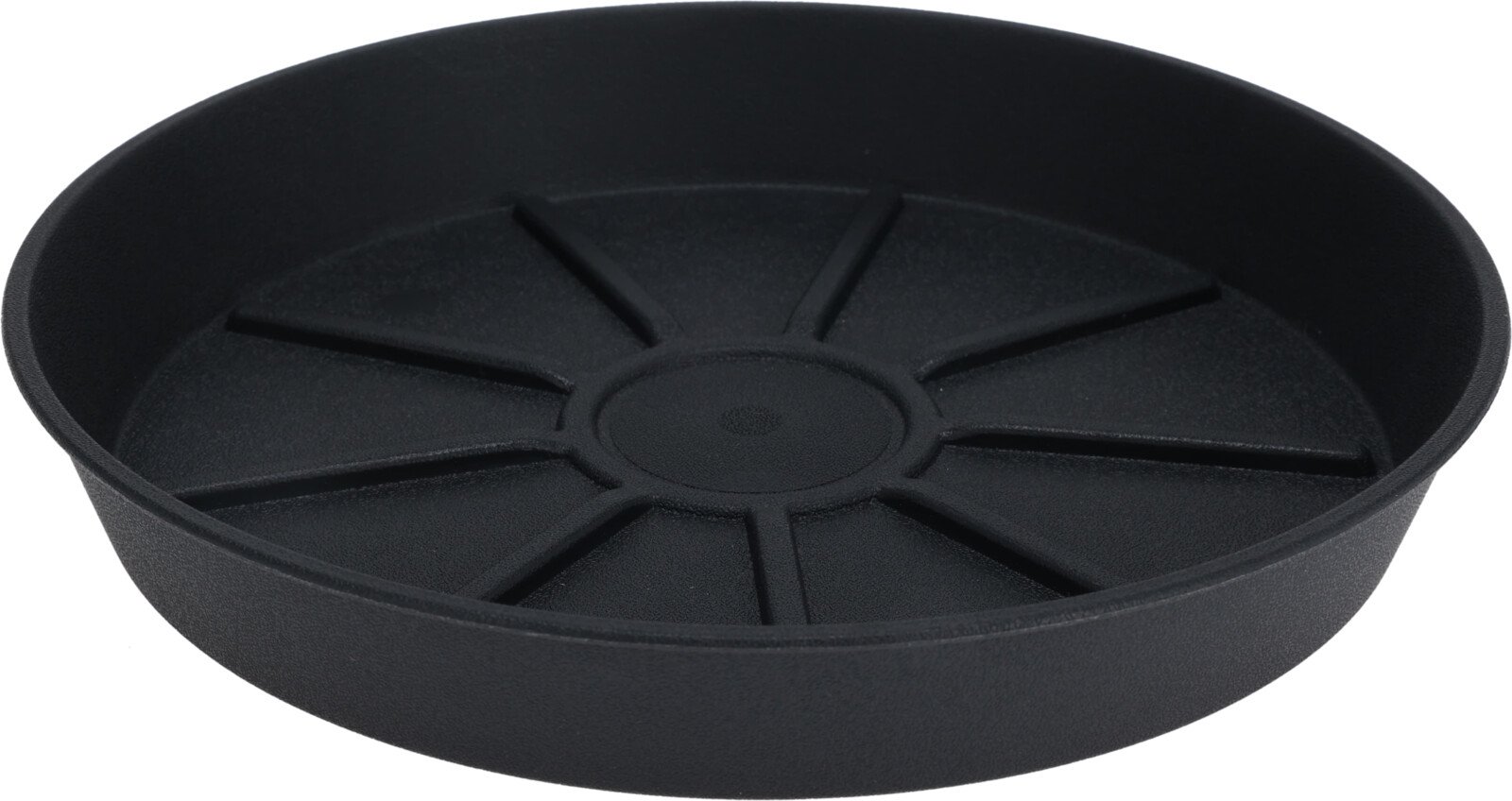 Plastikinė lėkštutė, antracito sp., skersmuo 18 cm