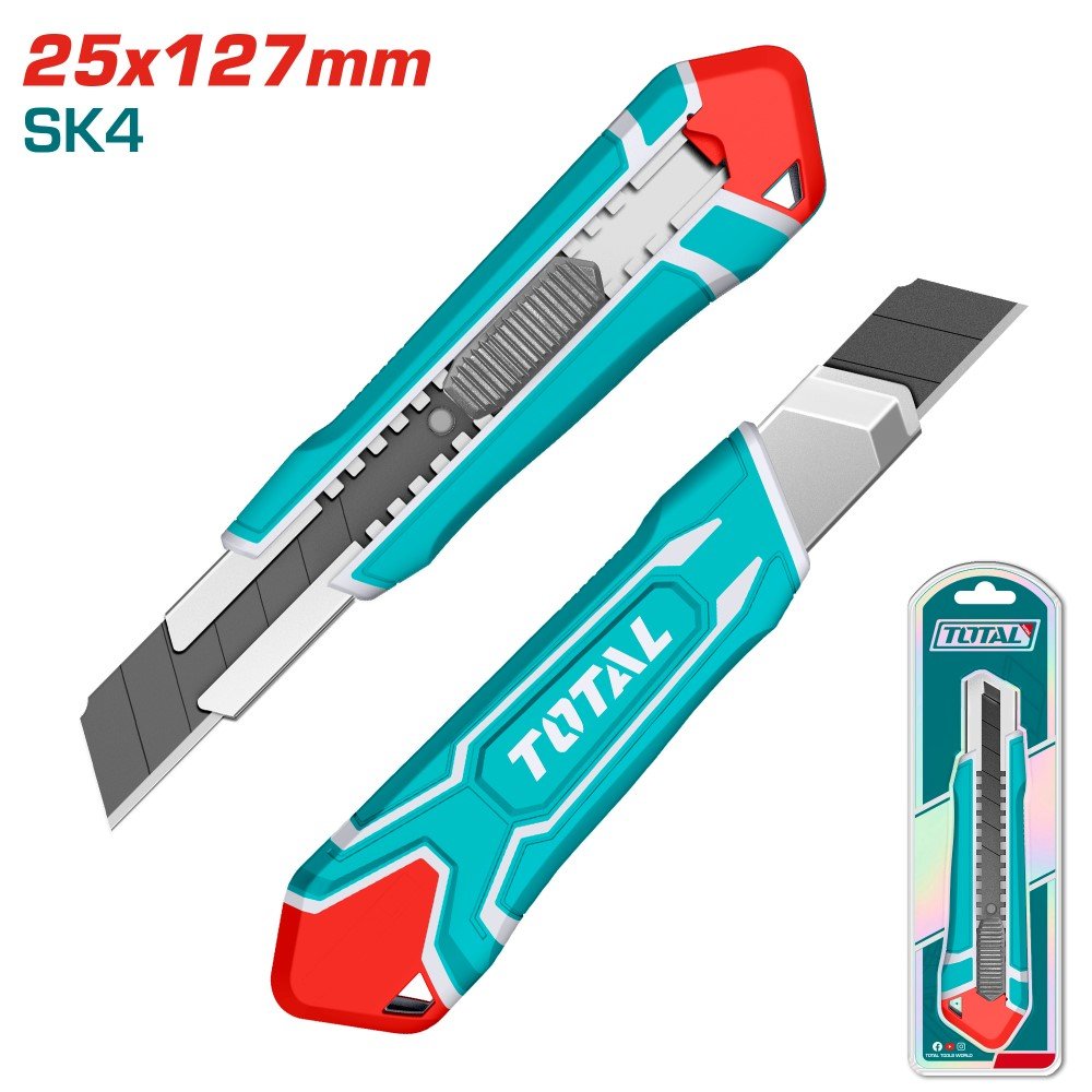 Peiliukas nulaužiama geležte TOTAL, 25x127 mm, THT5112505