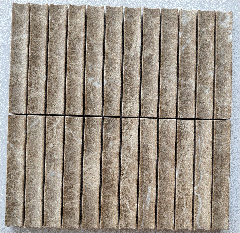 Natūralaus akmens  mozaika MONA MOSAICS  TCM06, 298 x 298 x 13 mm, 6 vnt./dėž., spl. šv. rudas marmuras