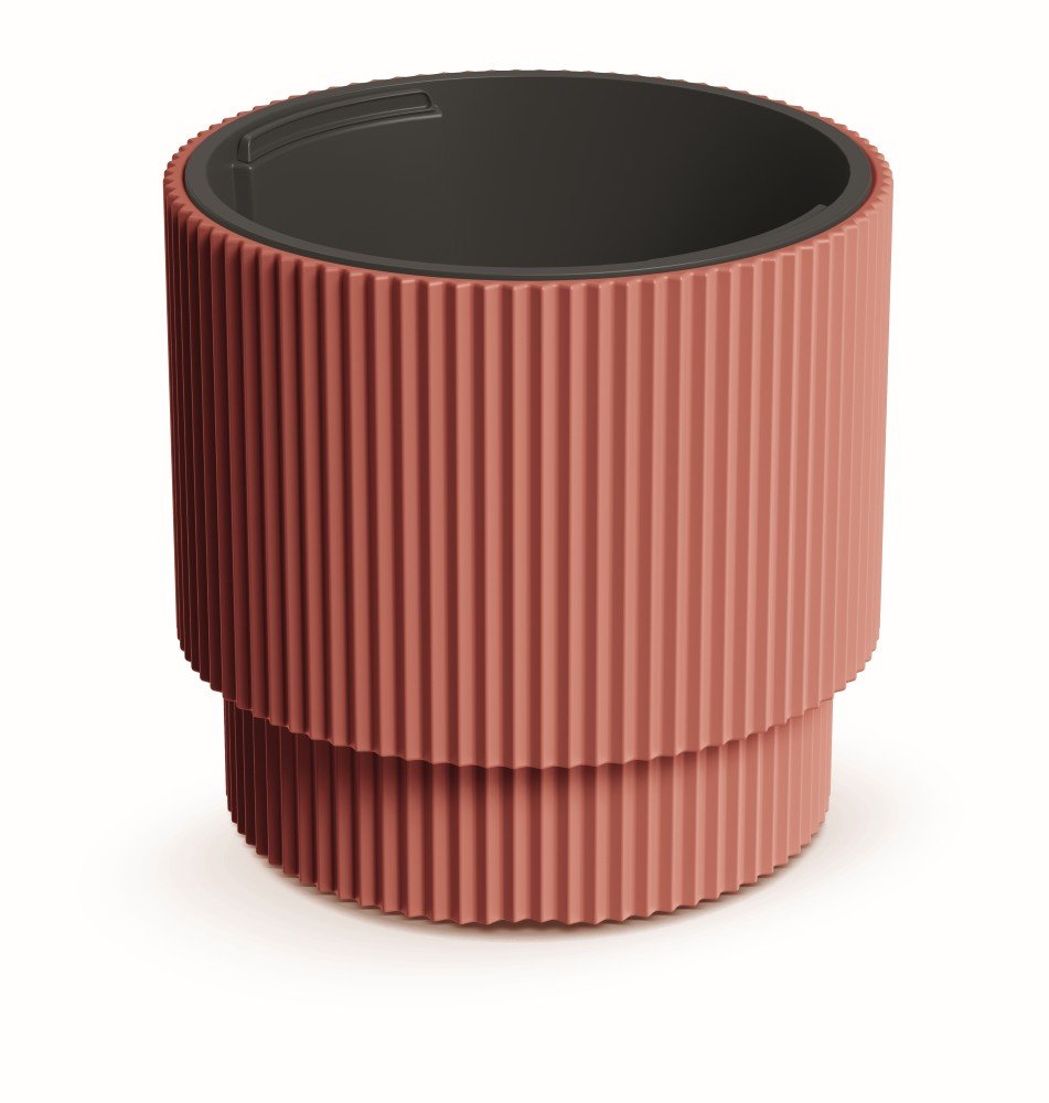 Plastikinis lauko vazonas Milly, vario sp., 29,8 x 29,8 x 28,5 cm.