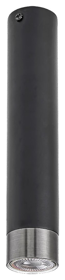 Lubinis šviestuvas RABALUX Zircon, GU10, 1 x 5W, 230V, IP20, metalinis, matinės juodos / metalo sp., 52 x 270 x 52 mm, 5075