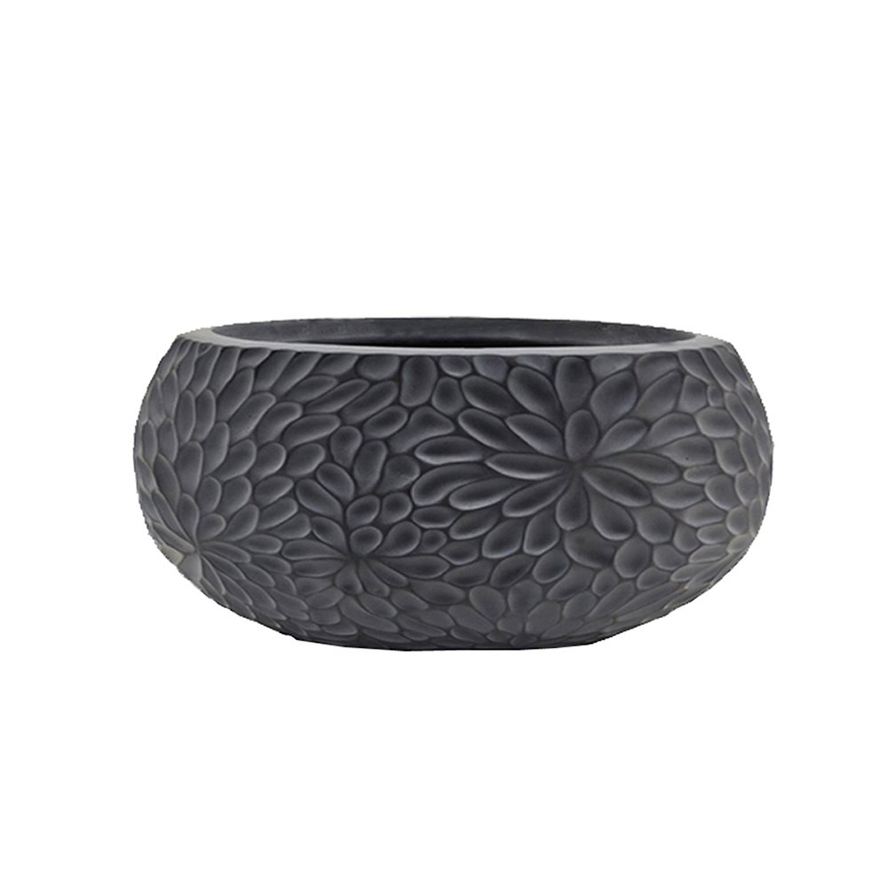 Keraminis lauko vazonas Lunaro II, pilkos sp., 44 x 44 x 26 cm.