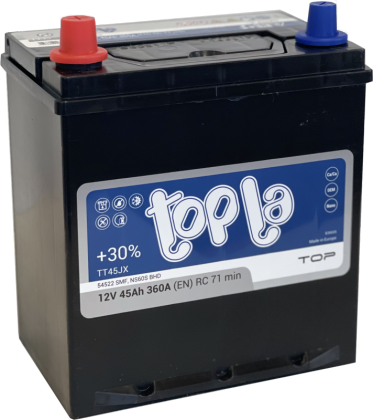 Akumuliatorius TOPLA TOP JIS 12 V, 45 Ah, 360 A, EN