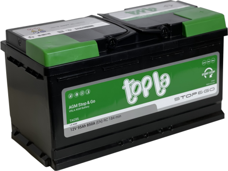 Akumuliatorius TOPLA AGM STOP & GO 12 V, 95 Ah, 850 A, EN850A