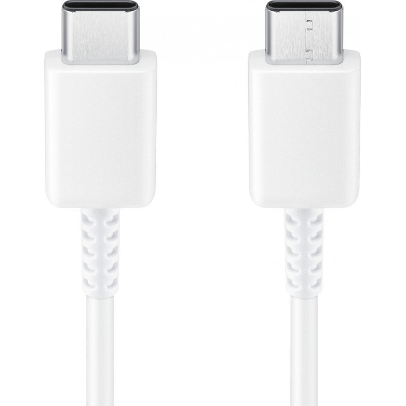 Įkrovimo laidas SAMSUNG, Type-C į Type-C, 3A, 1m kabelis, baltos sp., EP-DA705BWEGWW