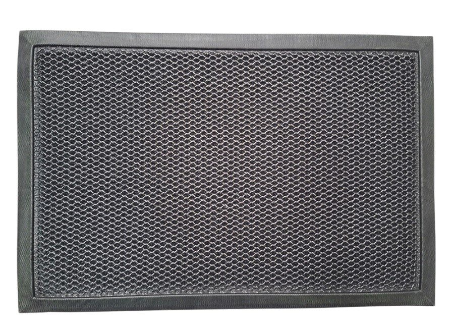 Kilimėlis RICCO 3D, 40 x 60 cm, juodas/baltas, poliesteris, guminis pagrindas, 626-000, Indija