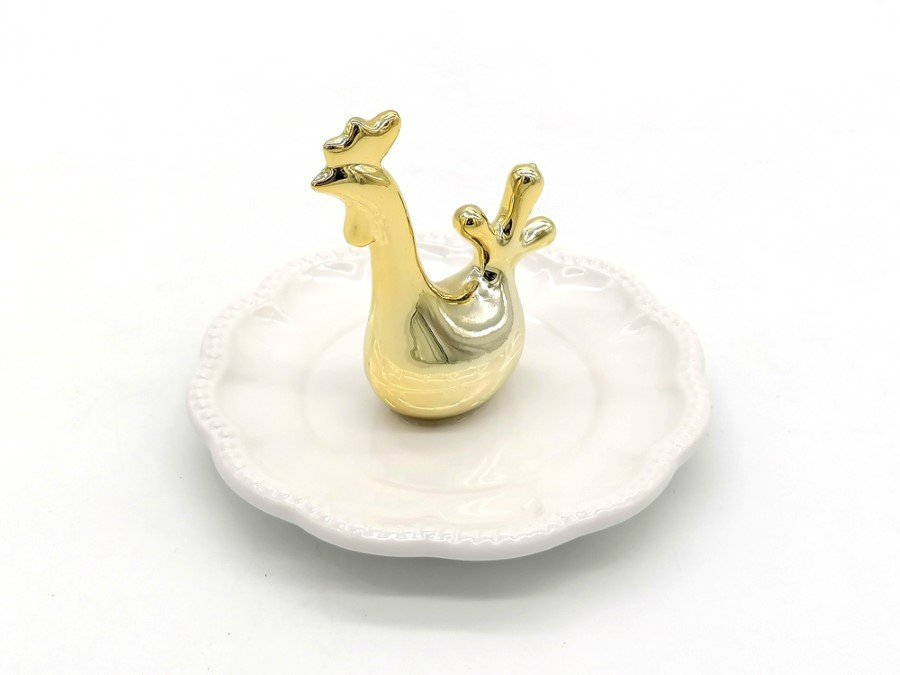 Velykinė dekoracija Keraminė lekstė su viščiuku, 11,6x9,6 cm