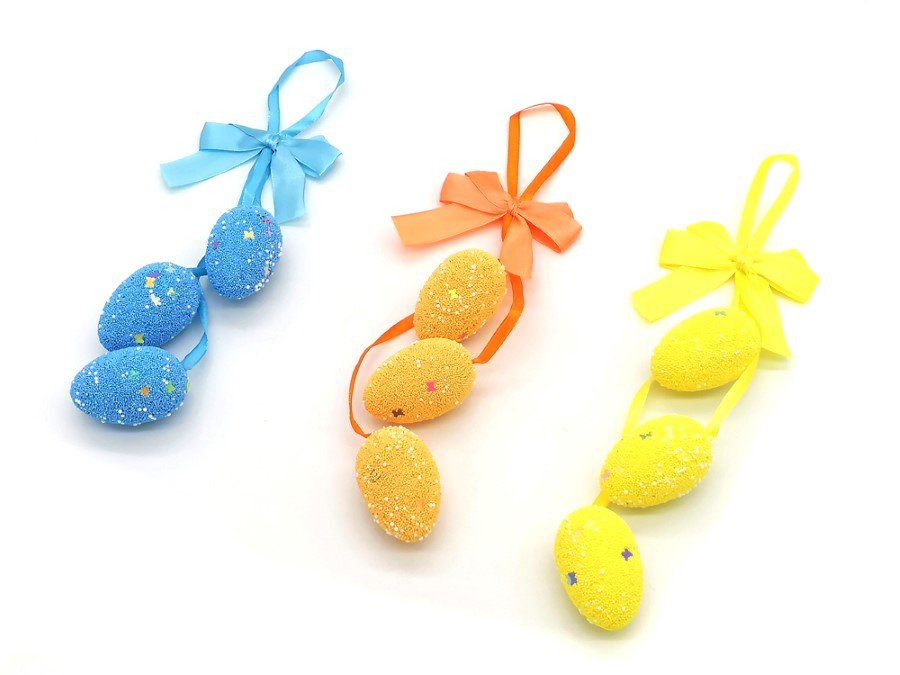 Velykų dekoracija Pakabinami Kiaušiniai, 3 vnt., ilgis 33 cm