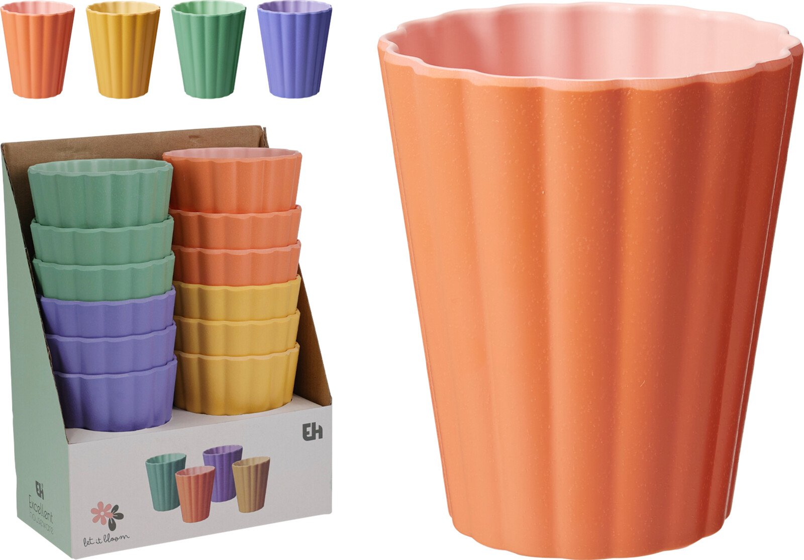 Puodelis, malamino, 4 skirtingų sp., 400 ml