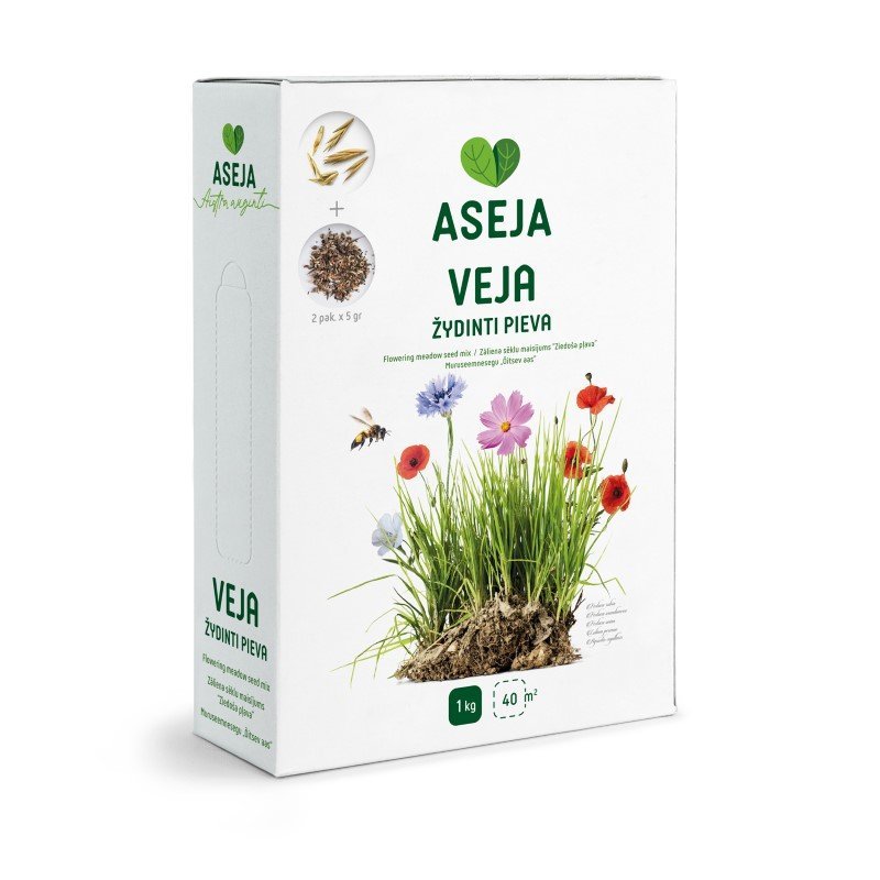 Vejos sėklų mišinys ASEJA Žydinti pieva, 1 kg, trumpas galiojimas