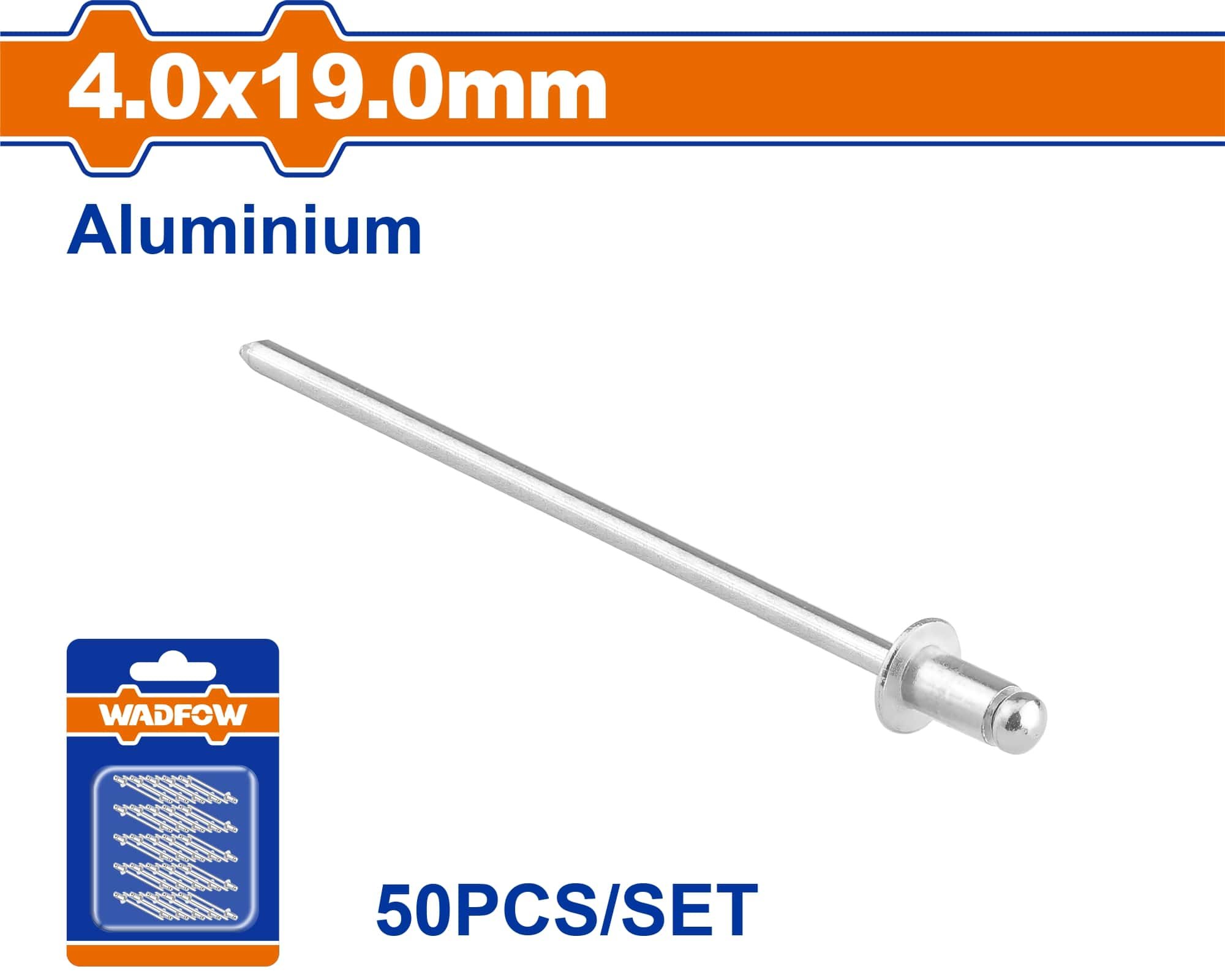 Kniedės WADFOW, 4,0x19,0 mm, 50 vnt. WREZK24