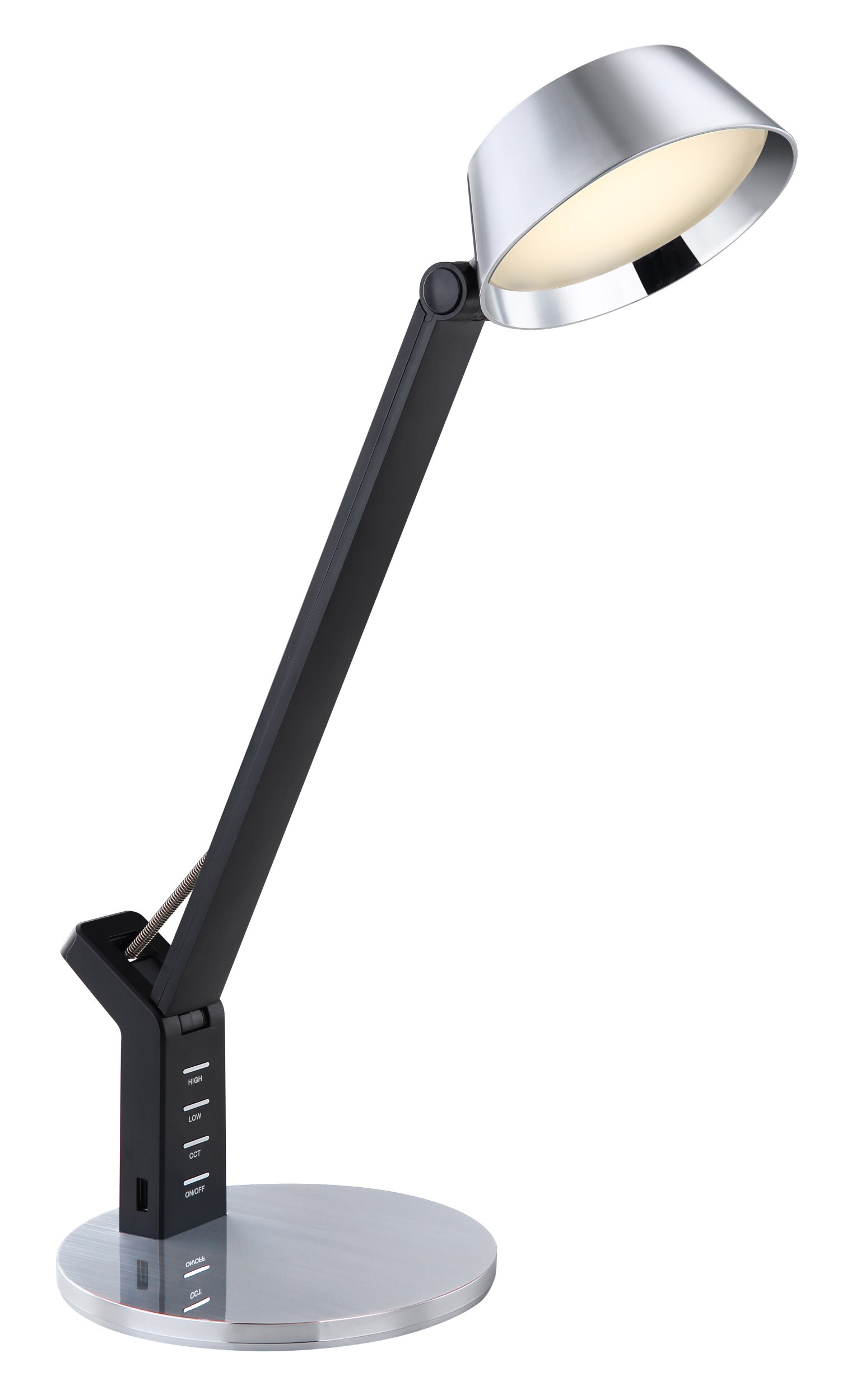 Stalinis šviestuvas GLOBO Ursino, LED, 8 W, 230V, 580 lm, 3000/4000/6300 K, sensorinis, dimer., sidabro, juodos sp., 480x170x515 mm, 58422S