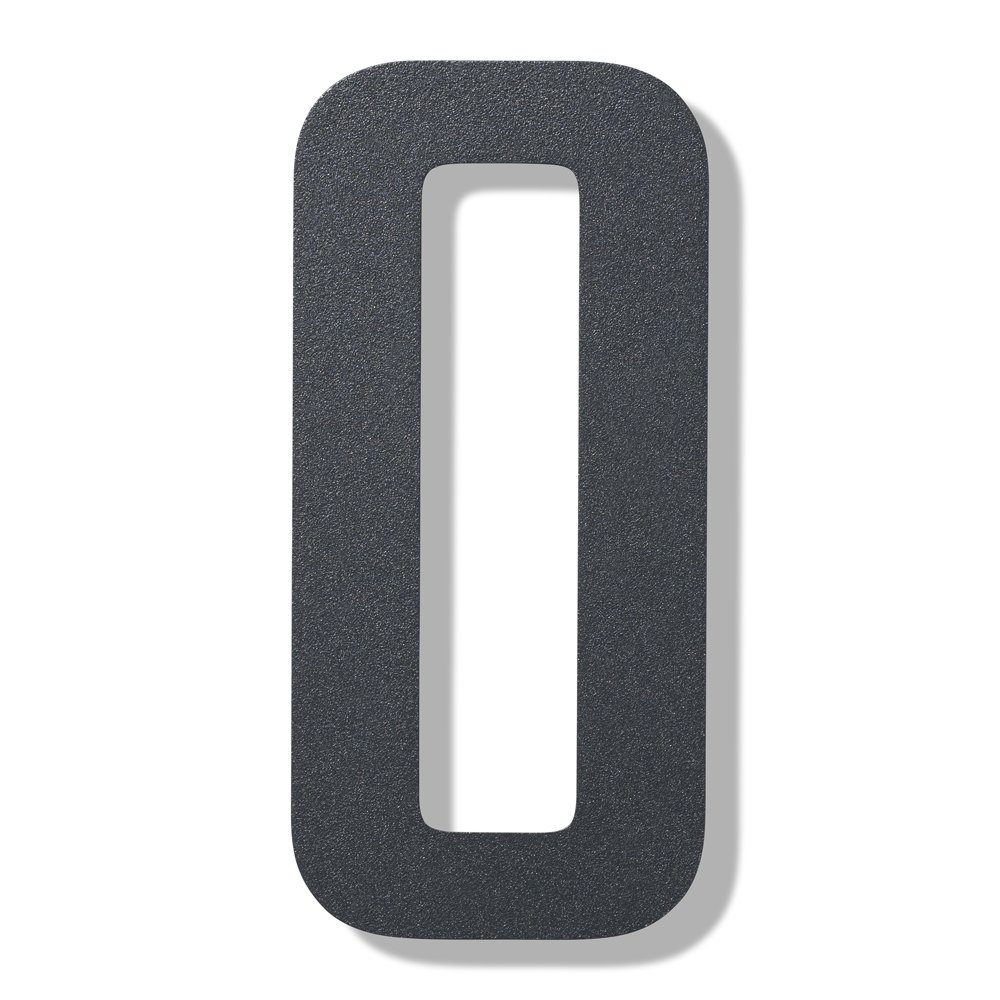 Namo numeris 0, 150 mm, antracito sp, nerūdijantis plienas