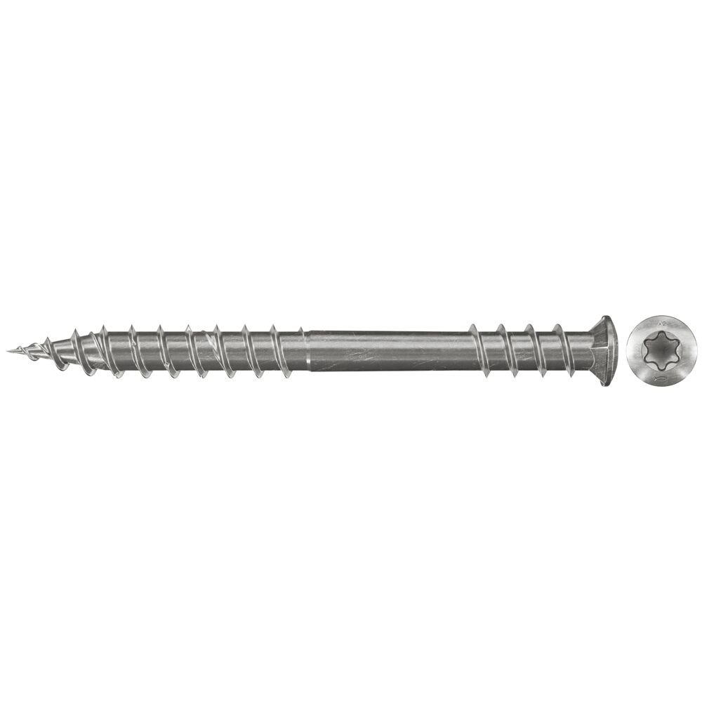 Terasiniai medsraigčiai FISCHER, 5,5 x 80 mm, A2 nerūdijančio plieno, TORX, 200 vnt.