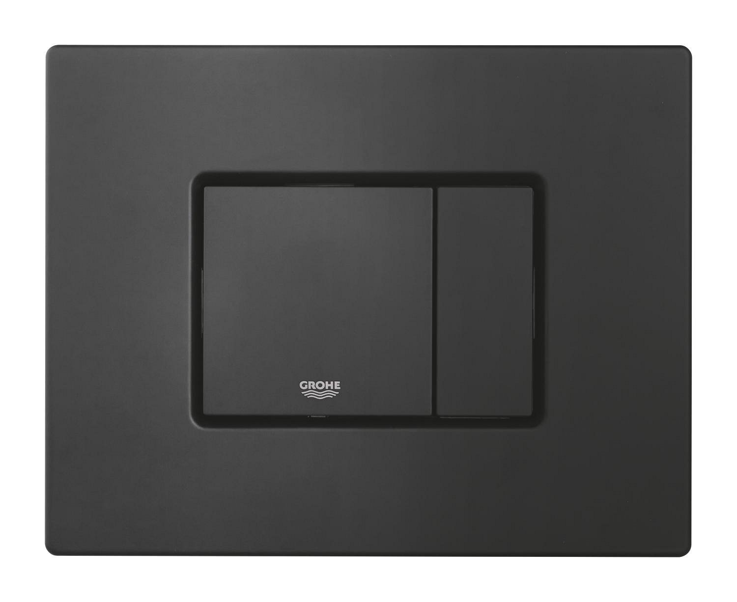 Nuleidimo mygtukas GROHE EVEN DUO, 156 x 197 mm, horizontalus/vertikalus, „phantom black“ juodos spalvos, 38966KF0