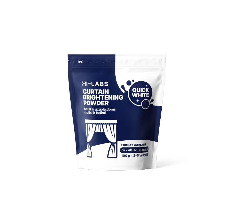 Milteliai užuolaidoms skalbti ir balinti HI-LABS, 100 g