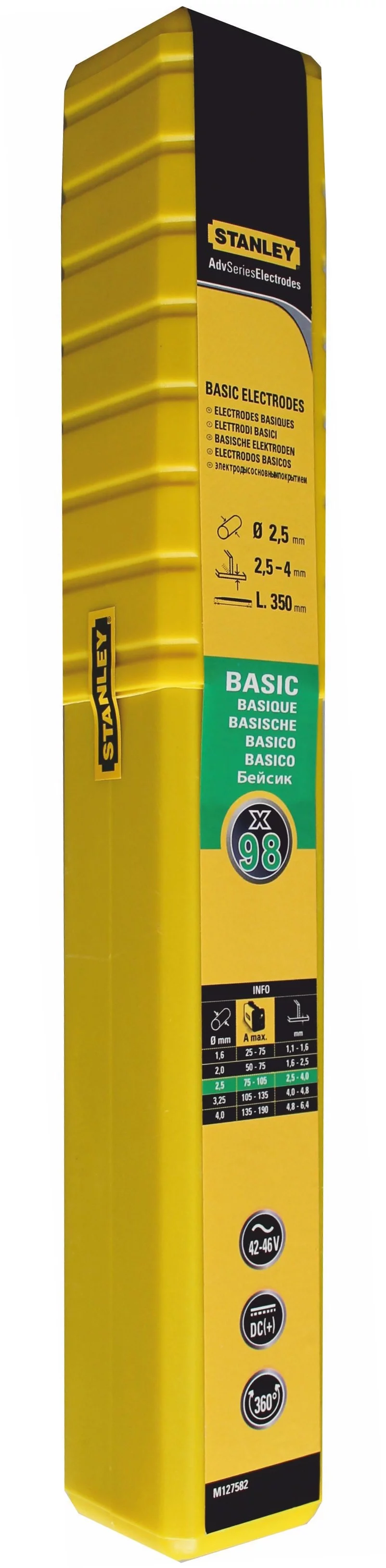 Plieno suvirinimo elektrodai STANLEY ADV B, anglinis ir mažai legiruotas, 4 mm, 30 vnt.