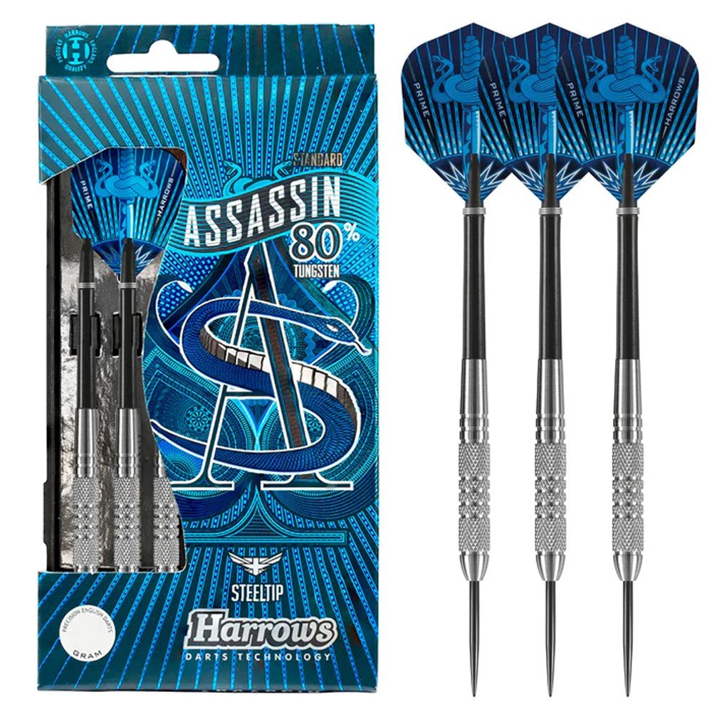 Darts strėlytės HARROWS Assassin W80, steeltip, 3x22g