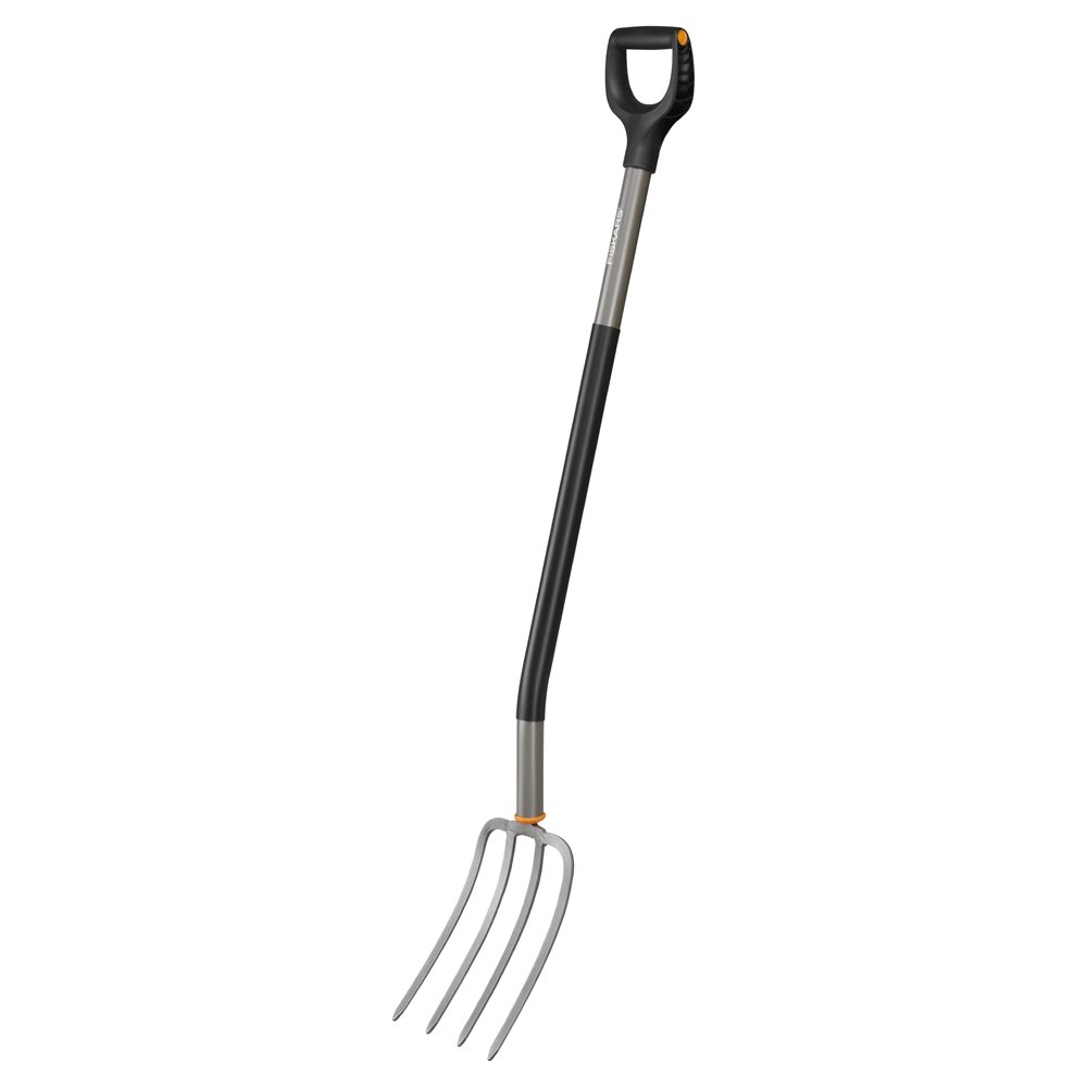 Šakė velėnos perkasimui FISKARS Ergonomic, plokščiais virbais, 1070679