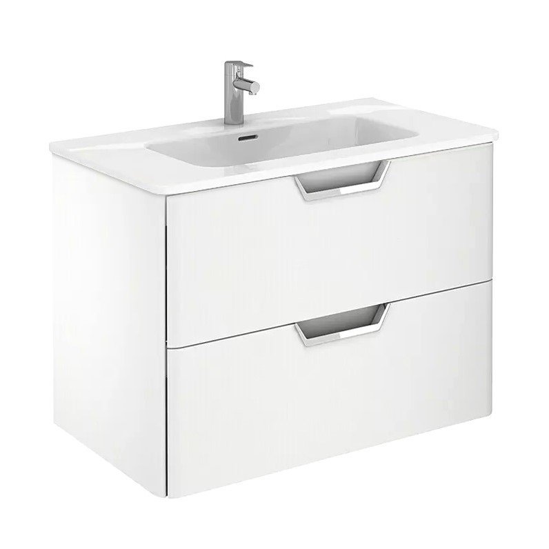 Vonios spintelė ELITA BEAUTY 80, 79,5 x 56,5 x 45 cm, apatinė, pakabinama, be praustuvo (tinka Sotille 80), 2DR, balta blizgi.