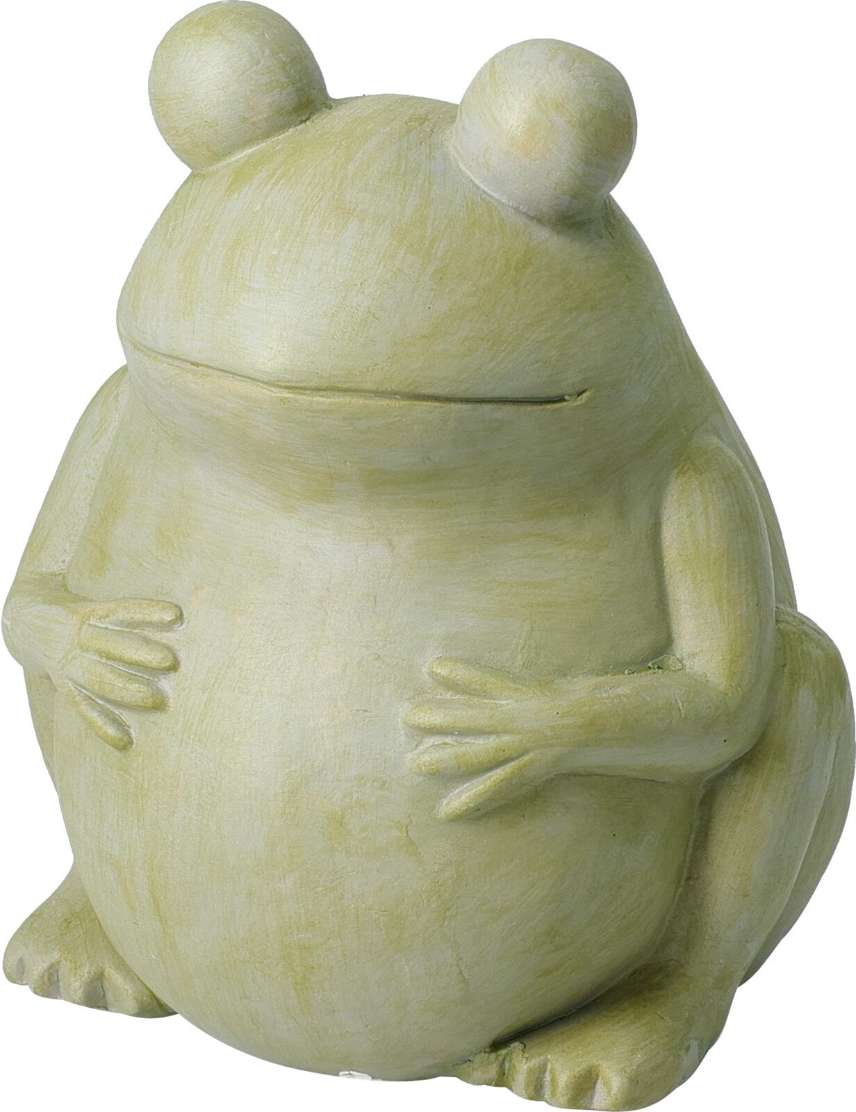 Sodo dekoracija Varlė, žalios sp., 16 x 15 x 20 cm.