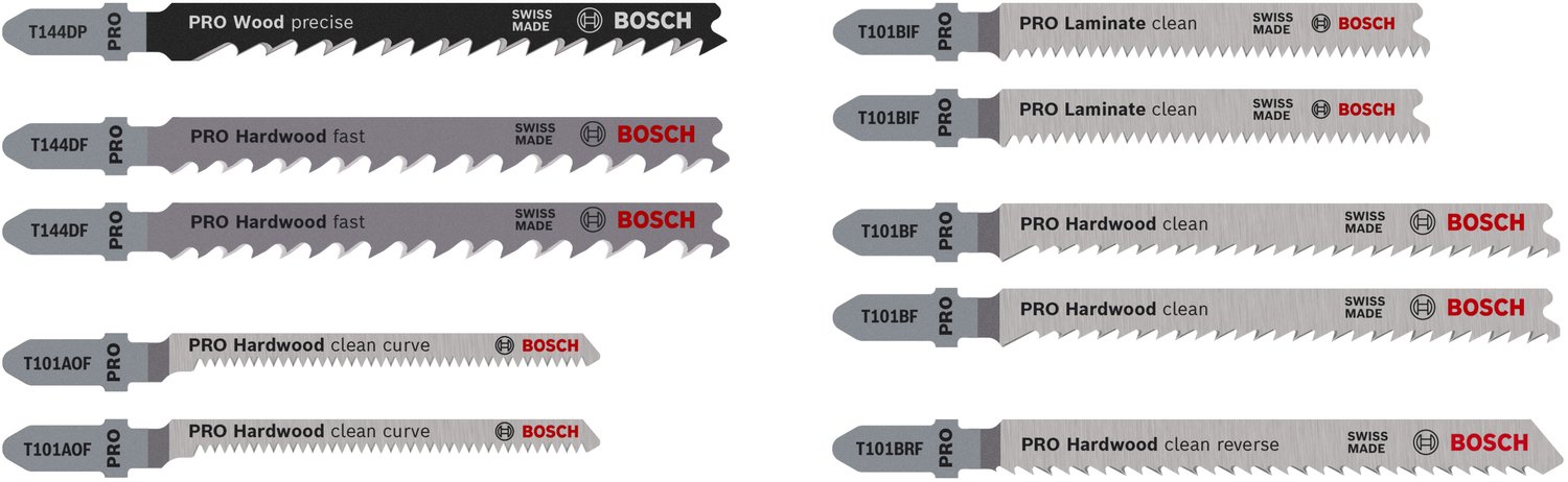 Saiurapjūklio pjūklelių rinkinys BOSCH, Robust Line, 10 vnt.