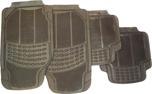 Automobilio kilimėlių komplektas ALBURNUS, guminiai, juodi, universalūs, priekiniai 71 x 44,5 xm, galiniai 43,5 x 45,5 cm
