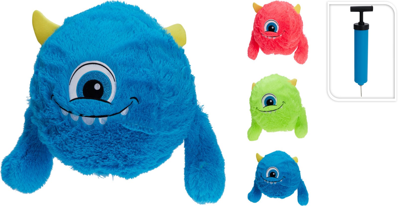 Pripučiamas kamuolys Monstras, 40cm, įvairių spalvų