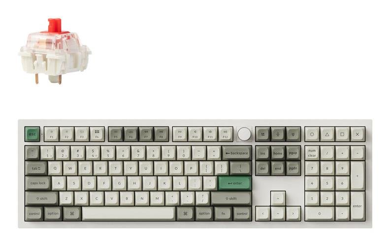 Belaidė žaidimų klaviatūra KEYCHRON Q6 Max, 100% mechaninė, baltos sp., Q6M-P1