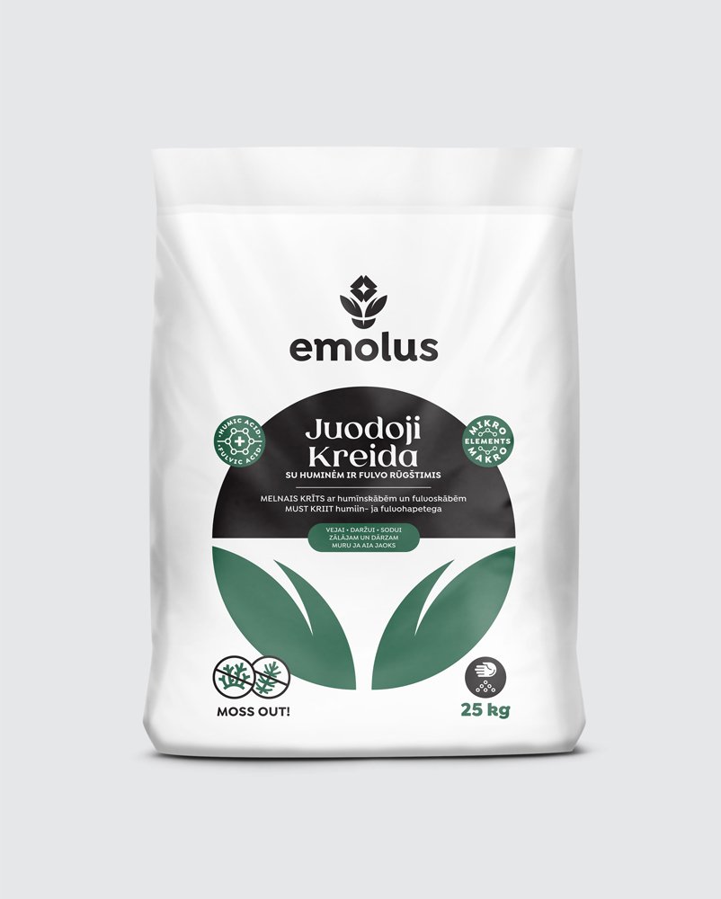 Juodoji kreida EMOLUS, su huminėm ir fulvo rūgštimis, 25 kg