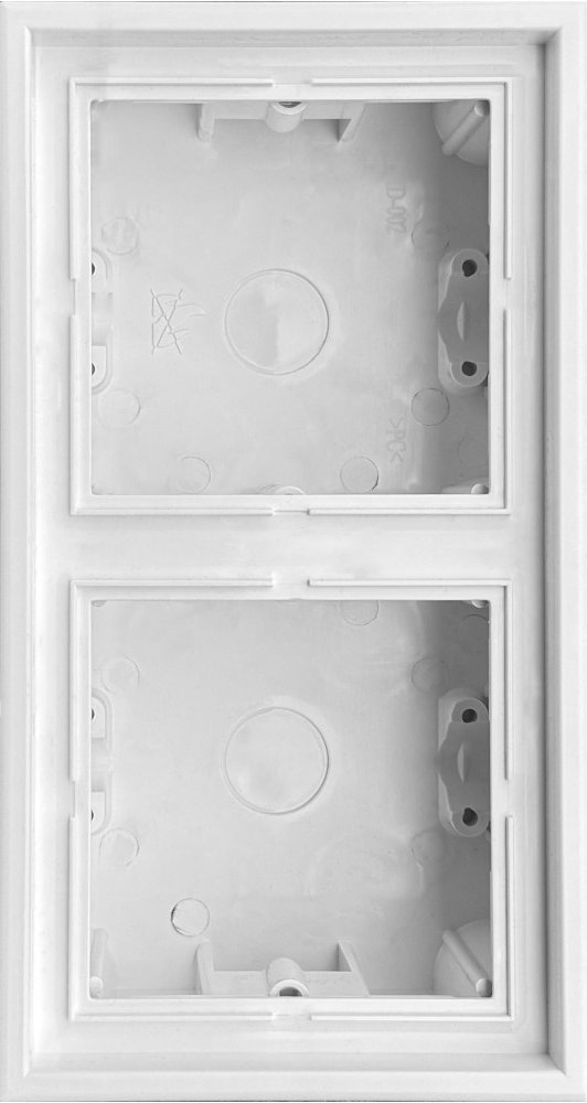 Rėmelis LIREGUS Modern, 2 vietų, baltos sp., paviršiniam montavimui, PMD-002.M/WM