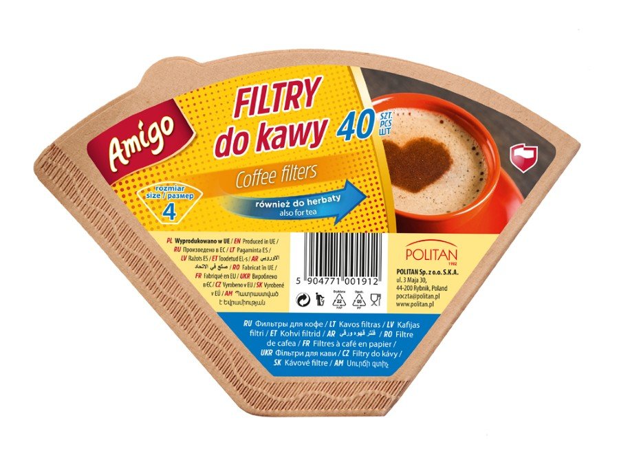 Kavos filtrai AMIGO, dydis N4, 40 vnt.