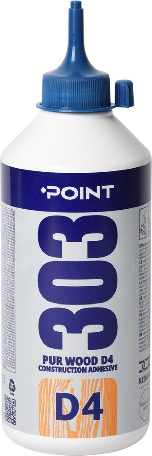 Klijai medienai POINT 303 PUR D4 Construction Wood Adhesive, 750 g