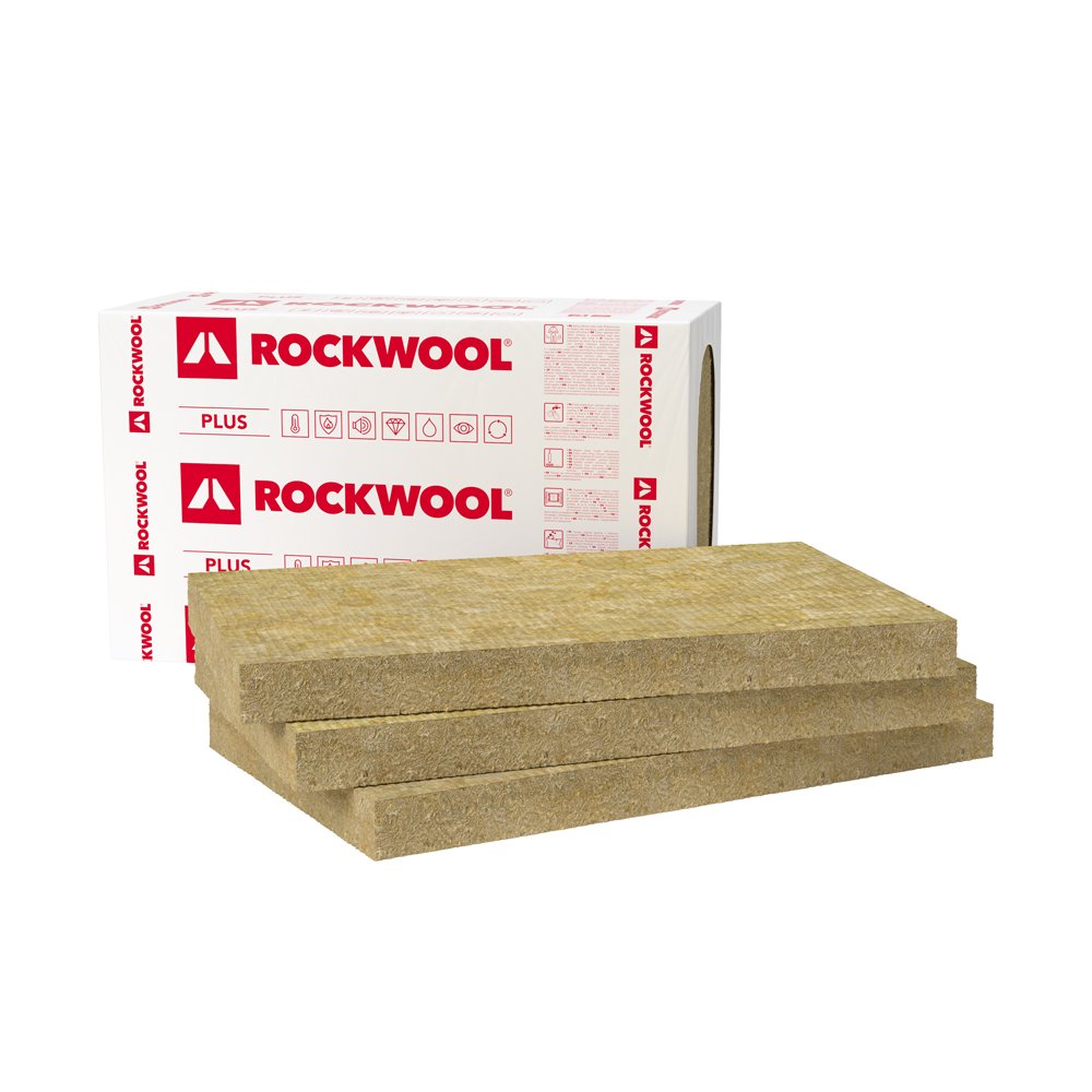 Akmens vata ROCKWOOL Frontrock PLUS, matmenys 250 x 600 x 1000 mm, vatos plokštės su danga, 281745