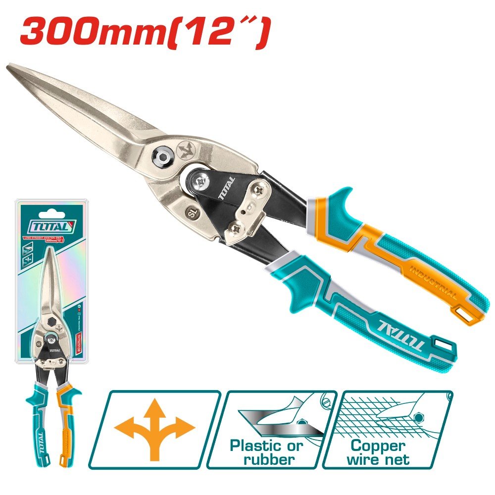 Žirklės TOTAL, plastikui, gumai, žalvariniai vielai iki 0,5 mm