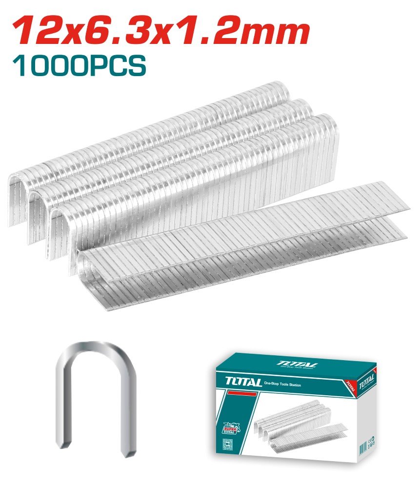 Kabės TOTAL, 12x6,3x1,2 mm, 1000 vnt., THT39124