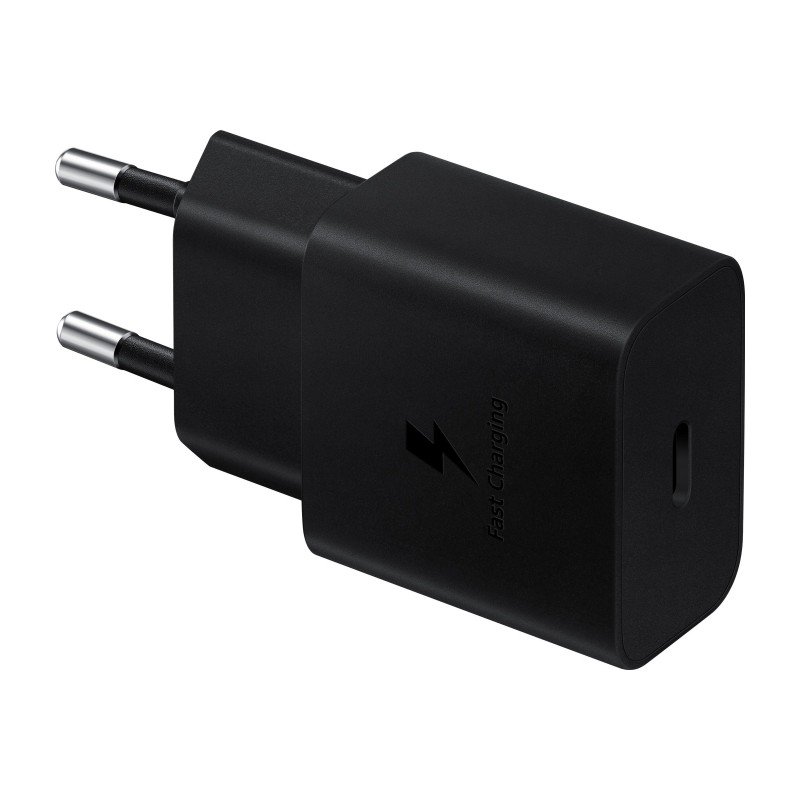 Telefono įkroviklis SAMSUNG, 15W, Type-C maitinimo adapteris, su kabeliu, juodos sp., EP-T1510XBEGEU